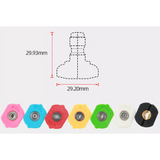 Dimensions of 1/4" quick release nozzles