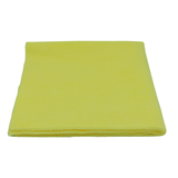 Yellow microfibre towel on a white background