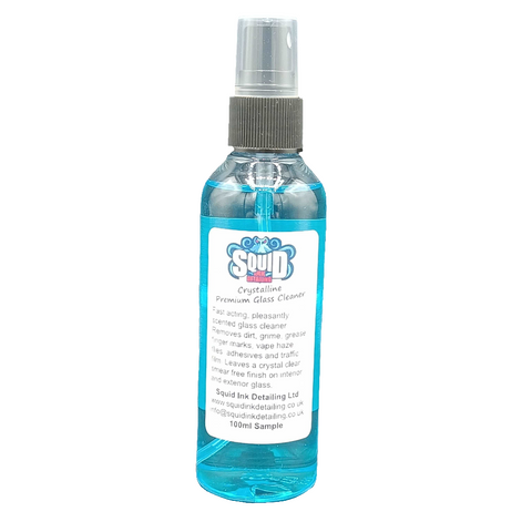 Squid Ink Crystalline Glass Cleaner sample bottle in 100ml