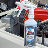 Squid Ink Wet-Seal 500ml bottle on engine bay